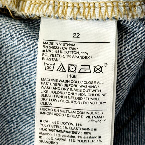 Womens 22 Old Navy OG Straight Jeans High Rise Ankle Light Wash Secret Smooth - Picture 8 of 13